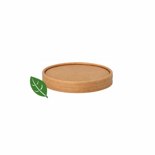 Kraftpapier Deckel FSC® Ø9,0cm für Eisautomaten-Eisbecher 230ml/345ml